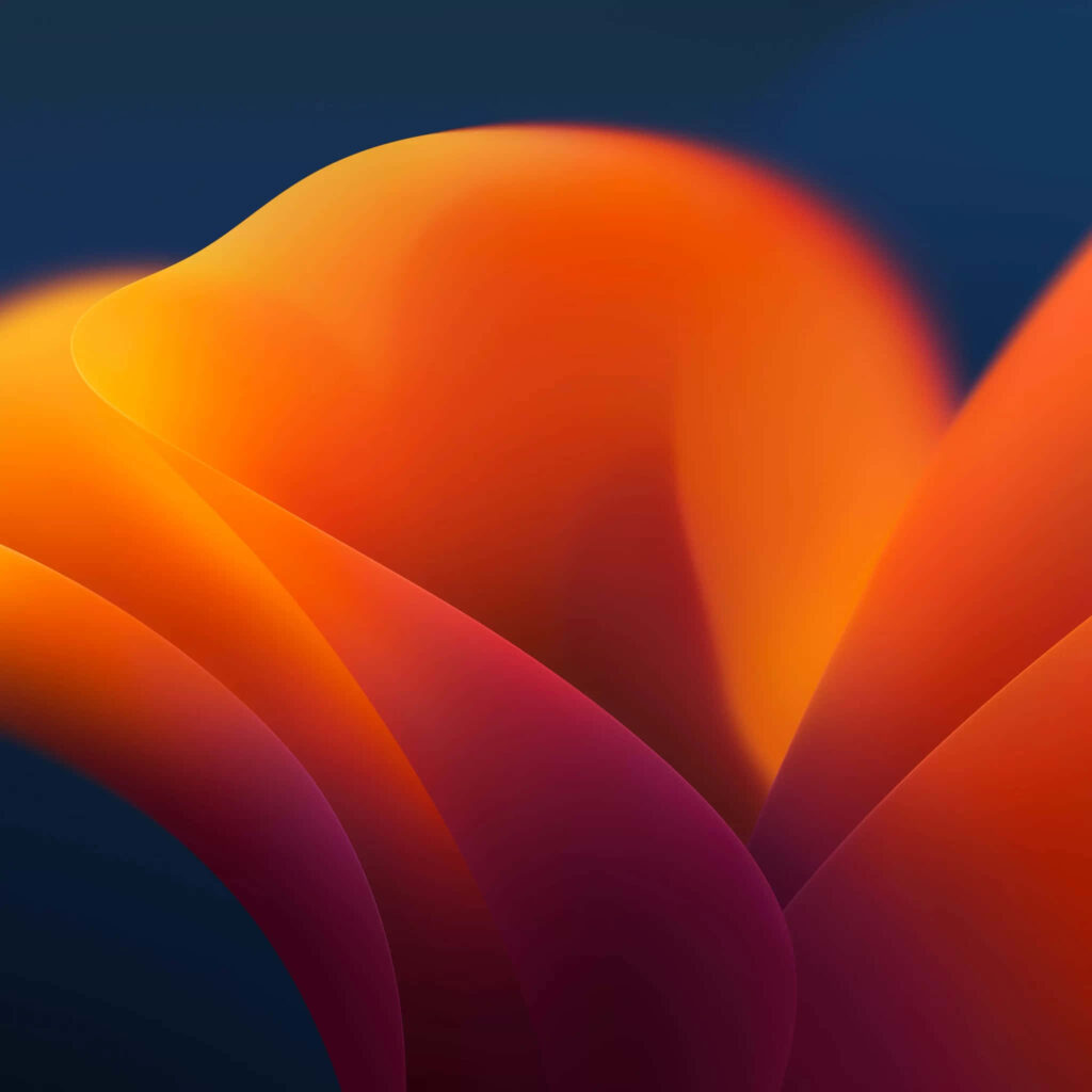 Vibrant Abstract Wallpaper: Rich Orange & Deep Teal Gradient Background