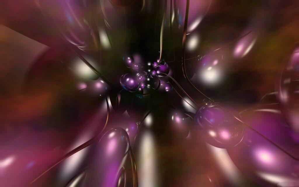Abstract Surreal Wallpaper: Metallic Iridescent Fluid Design