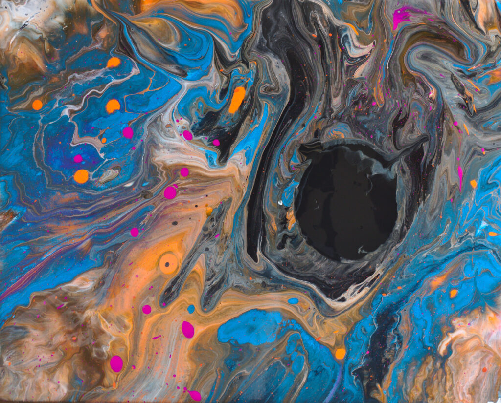 Vibrant Swirling Abstract Wallpaper with Dynamic Paint Patterns