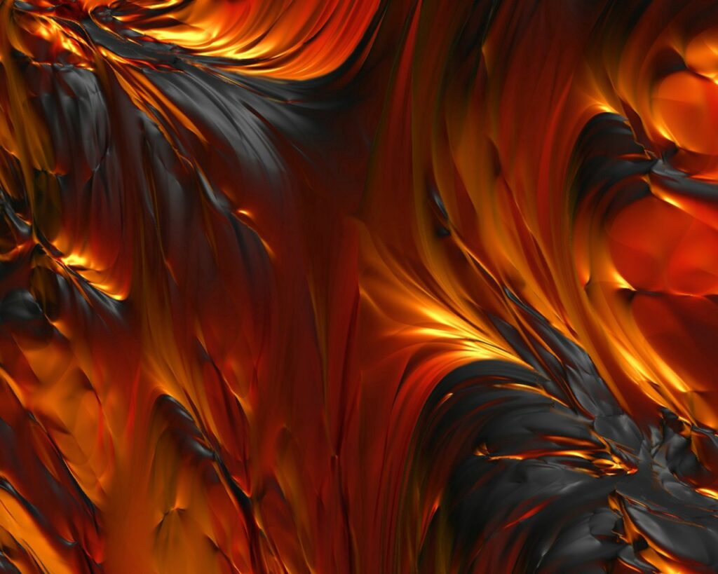 Vibrant Abstract Wallpaper: Swirling Flames & Molten Oil Design