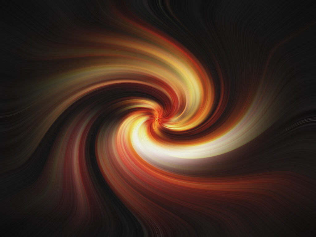 Vibrant Abstract Funnel Vortex Wallpaper - Warm Tones Background