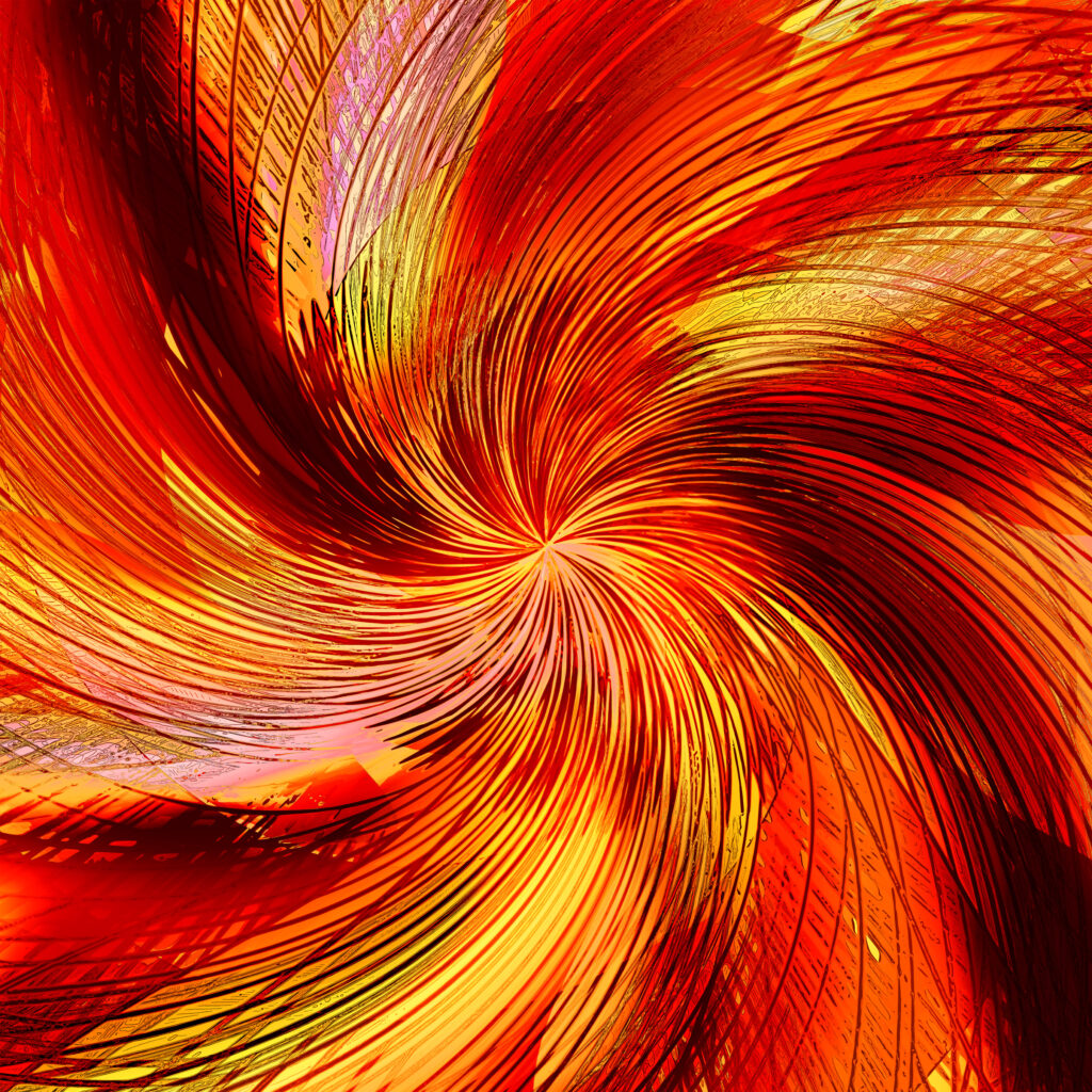 Vibrant Abstract Orange Wallpaper with Dynamic Swirling Lines