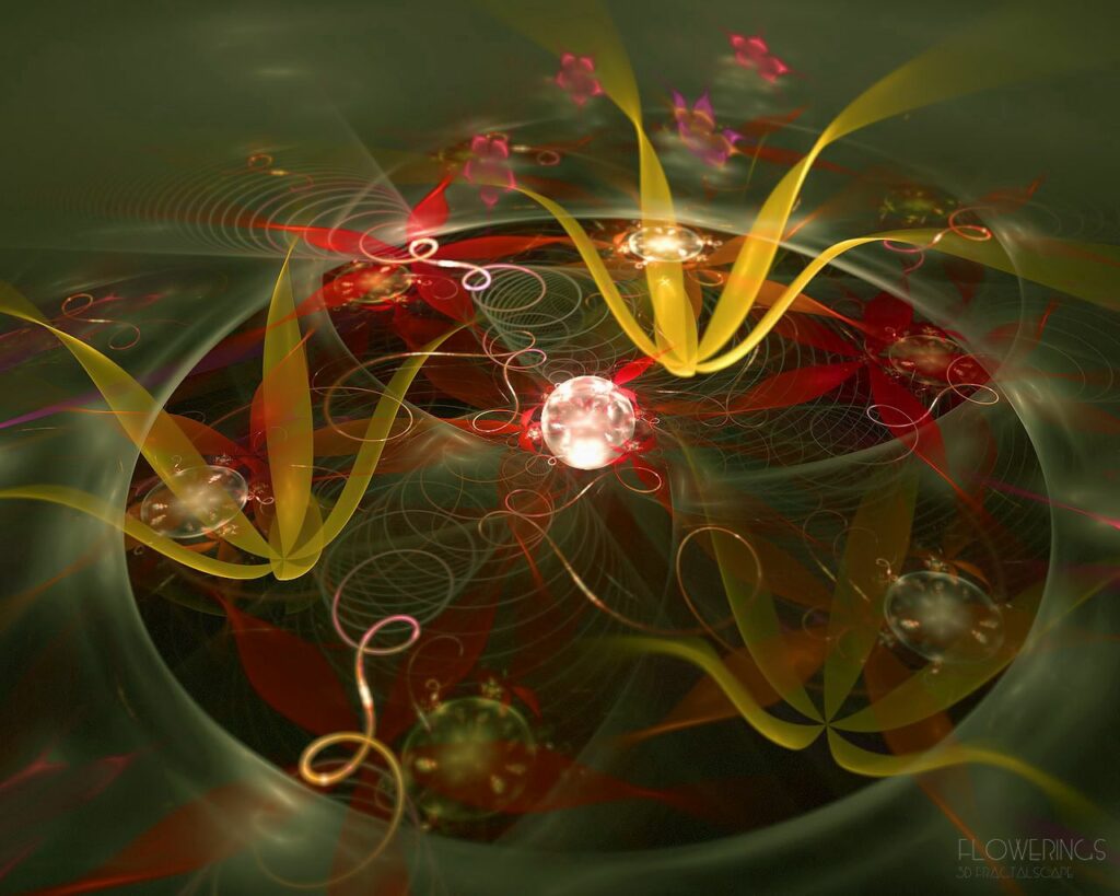 Vibrant Abstract 1280x1024 Wallpaper with Swirling Patterns