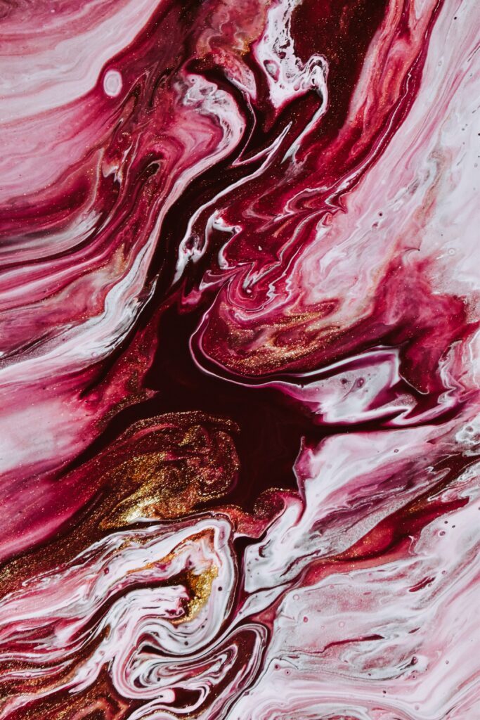 Vibrant Abstract Wallpaper: Pink, White & Gold Swirling Patterns