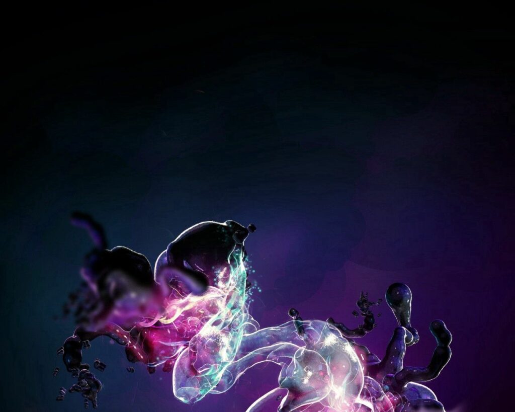 Abstract Smoke Wallpaper: Luminous Purple & Blue Design Background