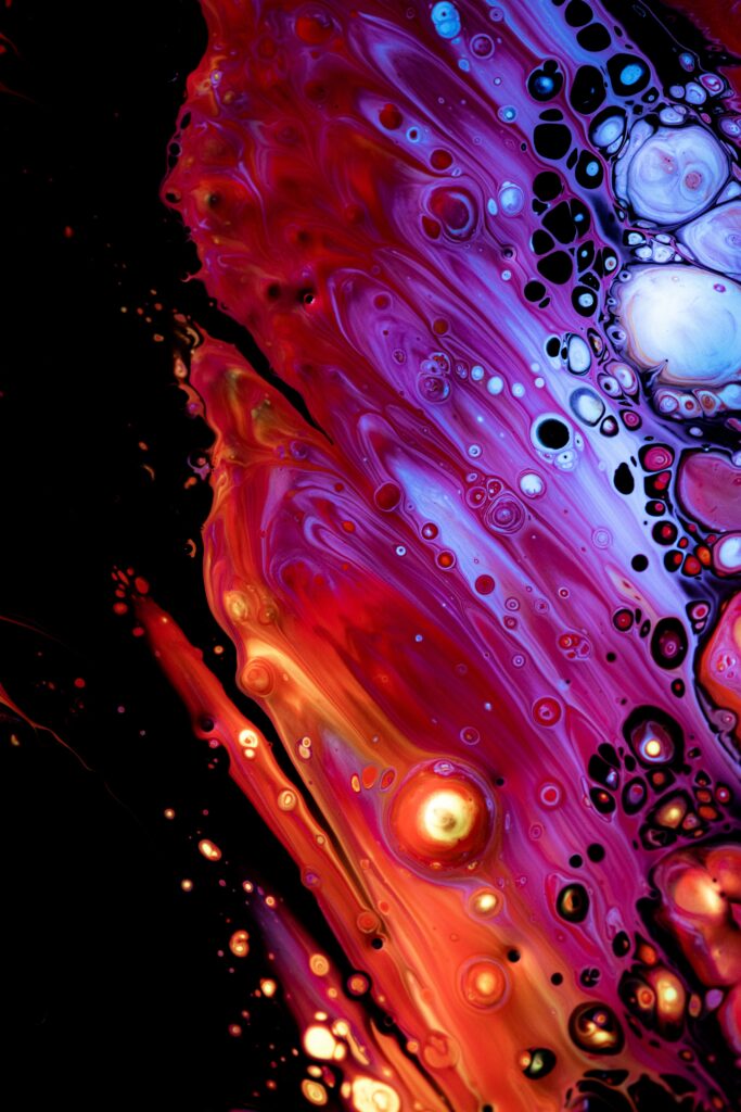 Vibrant Abstract Wallpaper in Purple, Red & Blue - Dynamic Background