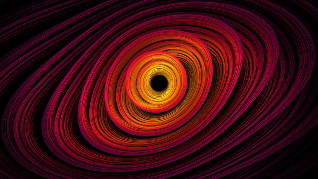 Vibrant Abstract Vortex Wallpaper: Red, Orange, Yellow Swirls