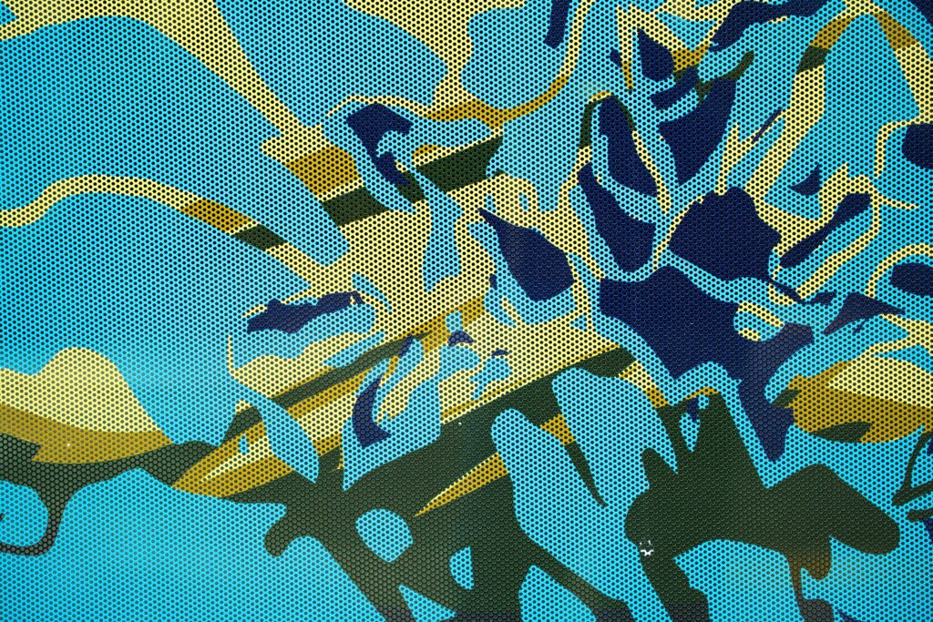 Vibrant Teal & Gold Abstract Wallpaper with Dotted Texture Background