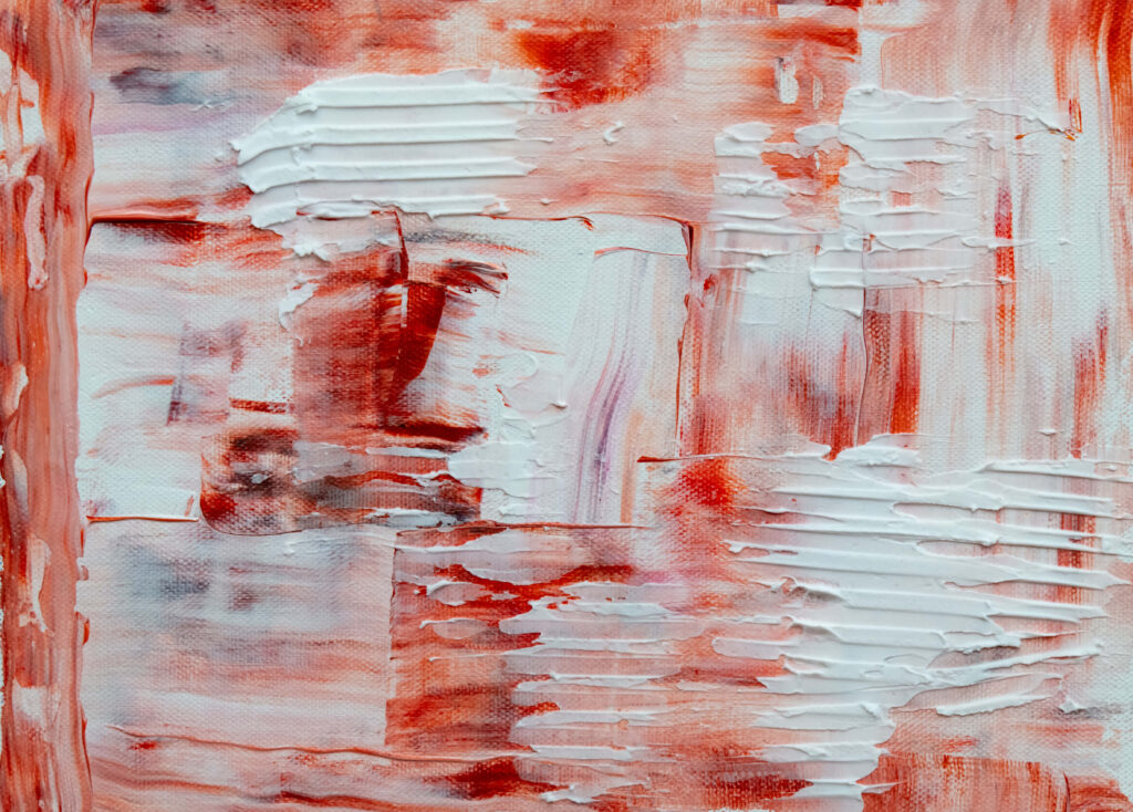 Vibrant Red & White Abstract Artwork | Textured Wallpaper Background