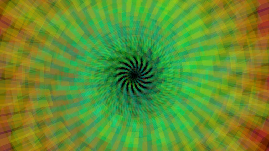 Vibrant 3840x2160 Abstract Wallpaper: Hypnotic Green & Yellow Design