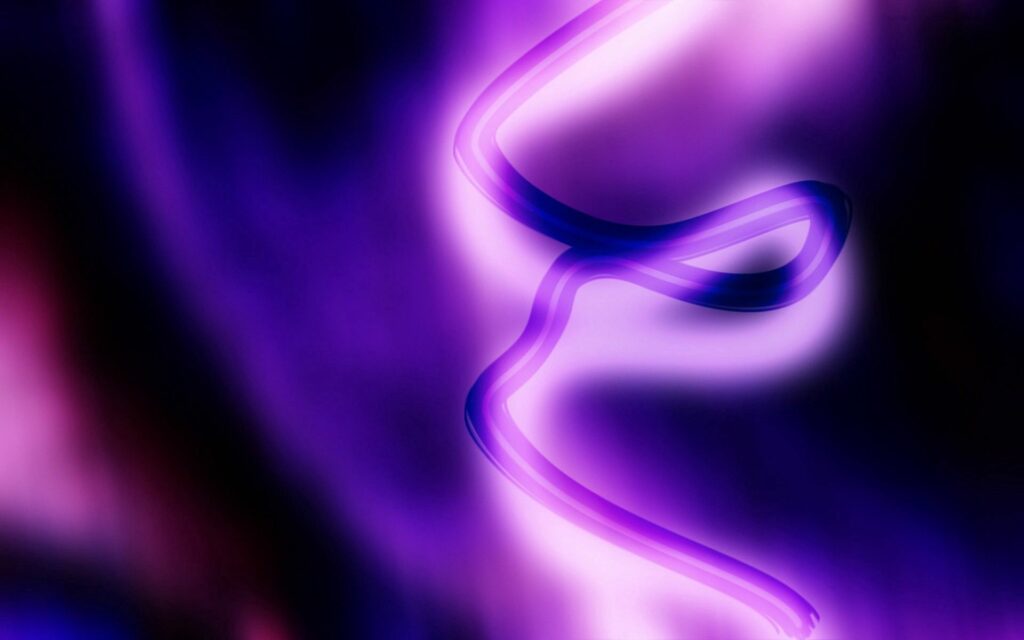 Abstract Purple & Blue Wavy Wallpaper with Luminous Patterns