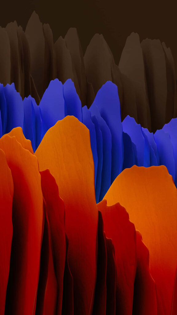 Bold Abstract Wallpaper for Samsung: Fiery Orange & Deep Red Design