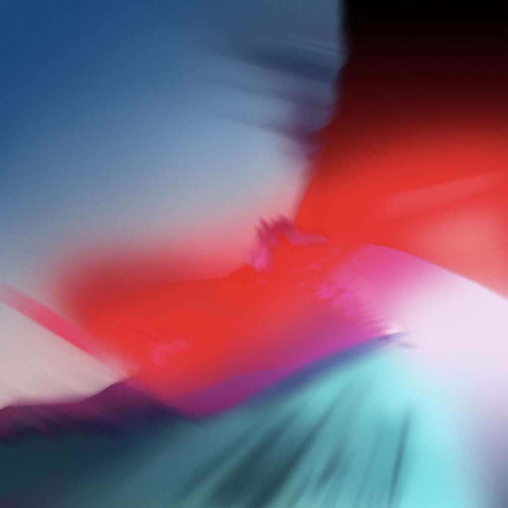 Vibrant Abstract Wallpaper for iPads: Red, Blue & Teal Design