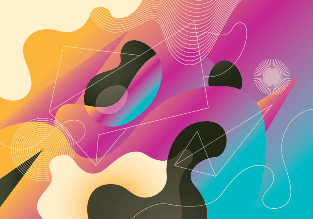 Vibrant Abstract Wallpaper: Bold Colors & Dynamic Shapes