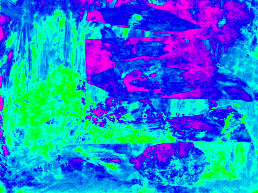 Vibrant Abstract Wallpaper: Bright Blue, Green & Pink Color Explosion