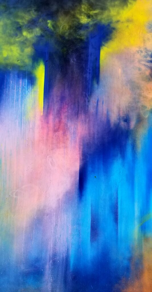 Vibrant Abstract Wallpaper: Colorful Paint Blend in Dynamic Background