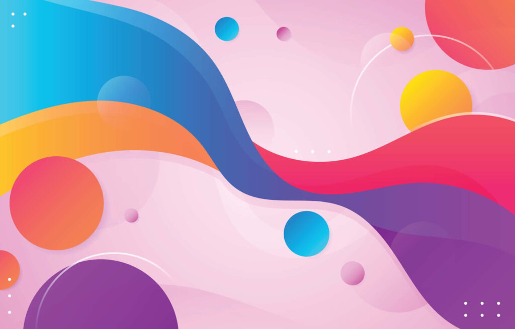Vibrant Abstract Wallpaper with Colorful Circles and Dynamic Hues