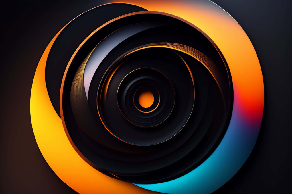 Vibrant Abstract Wallpaper with Colorful Circular Patterns