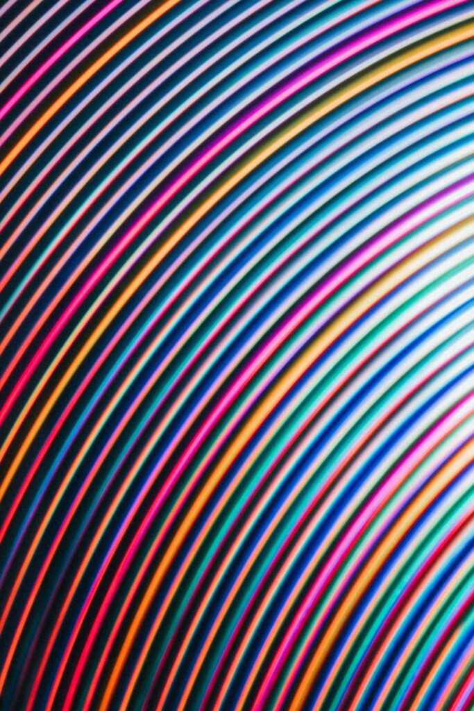 Vibrant Abstract Wallpaper: Colorful Curved Lines & Modern Aesthetic