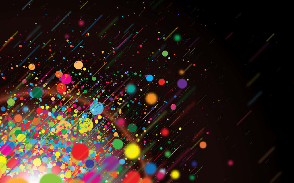 Vibrant Abstract Background with Colorful Dots and Streaks Wallpaper