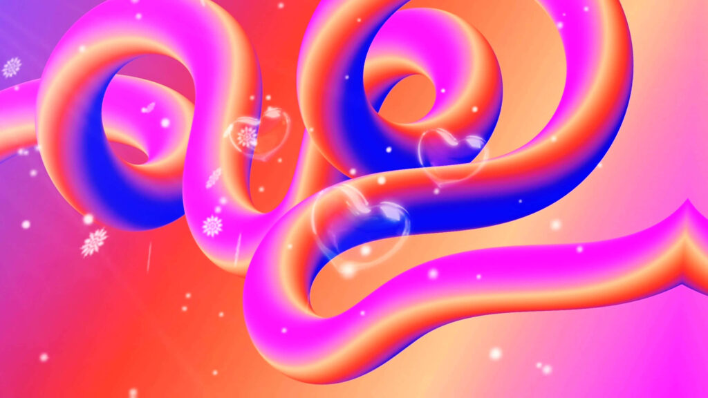 Vibrant Abstract Wallpaper of Colorful Ribbons - Dynamic Background