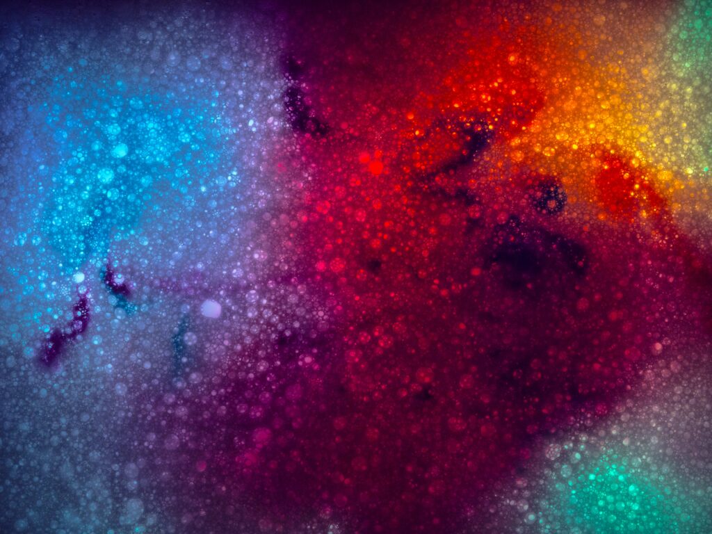 Vibrant Abstract Wallpaper with Colorful Particles and Glitter