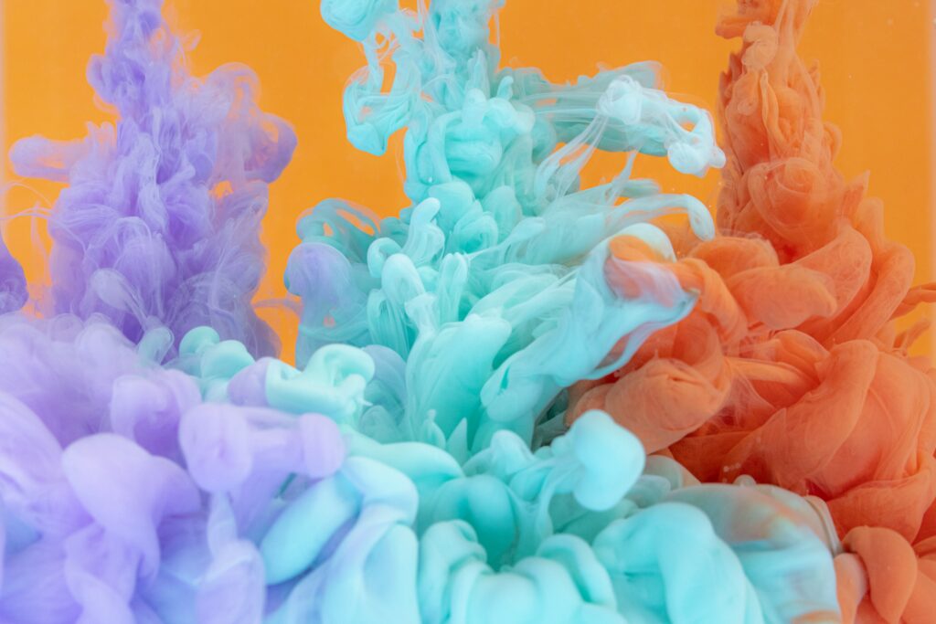 Colorful Ink Swirl Abstract Wallpaper for Modern Decor