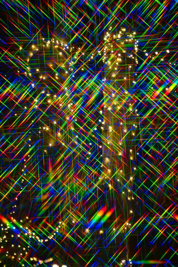 Colorful Abstract Wallpaper with Sparkling Garland Lights - 4096x6144