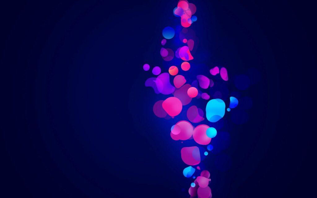 Vibrant Abstract Light Spots Wallpaper: Pink, Blue & Purple Background