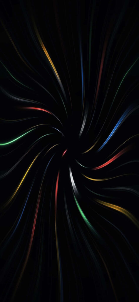 Vibrant Abstract Light Streaks Wallpaper on Black Background