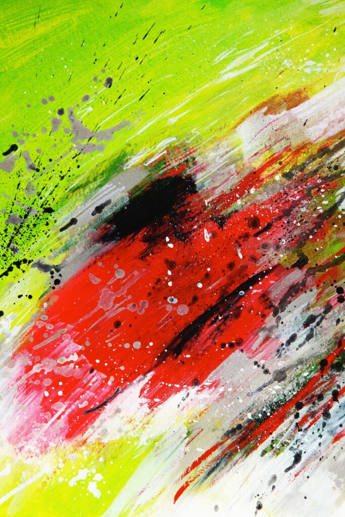 Dynamic Abstract Wallpaper: Colorful Paint Splashes and Brushstrokes