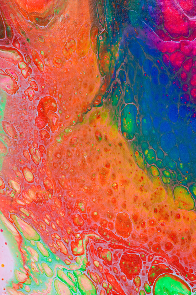 Vibrant Abstract Wallpaper with Colorful Paint Splashes and Stains