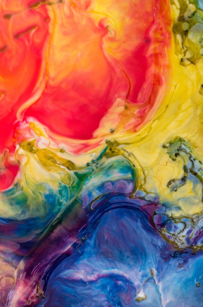 Vibrant Abstract Wallpaper with Colorful Paint Stains - Artistic Background