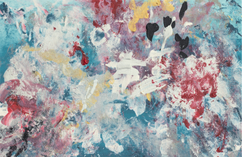 Vibrant Abstract Painting Wallpaper: Energetic Colorful Background