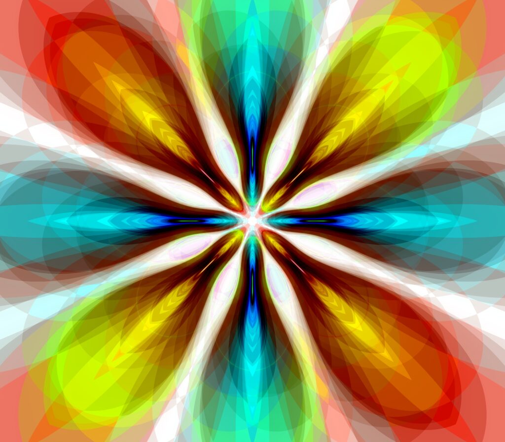 Vibrant Abstract Wallpaper with Colorful Radiating Rays Background
