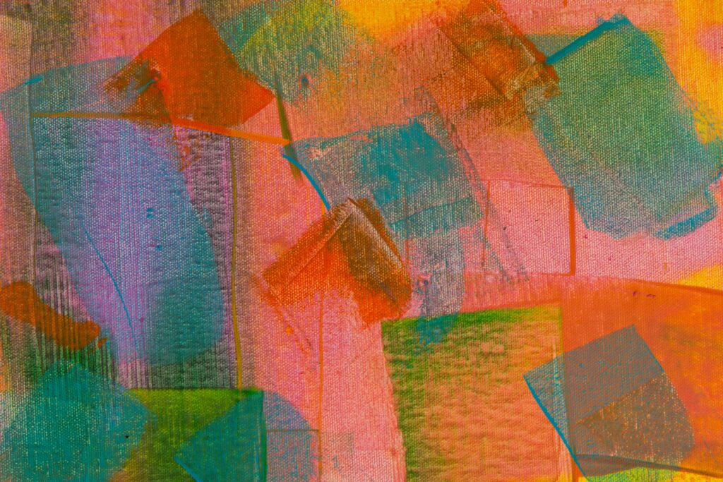 Colorful Abstract Canvas Wallpaper with Textured Brushstrokes