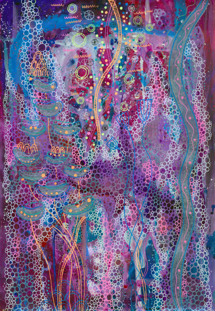 Vibrant Abstract Wallpaper: Colorful Watercolor Stains & Circles