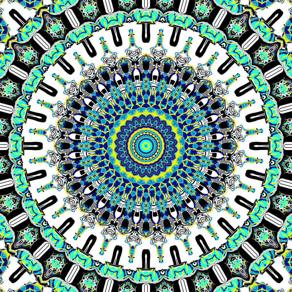 Captivating Abstract Concentric Circle Wallpaper in Blue & Green