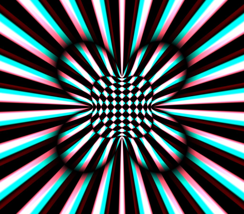 Vibrant Abstract 6400x5600 Wallpaper: Depth & Optical Illusion