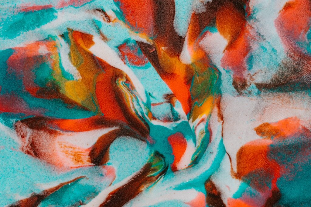 Vibrant Abstract Wallpaper with Bold Colors & Fluid Patterns