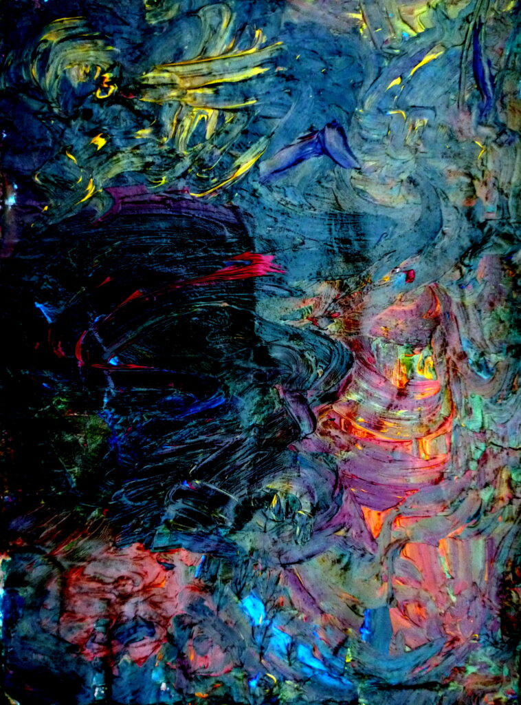 Vibrant Abstract Wallpaper: Energetic Brush Strokes & Color Depth