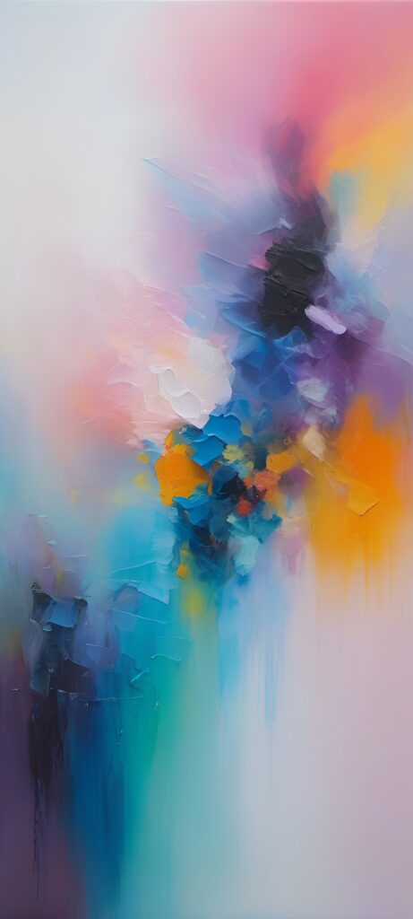 Vibrant Abstract Wallpaper with Dynamic Brushstrokes and Multicolors