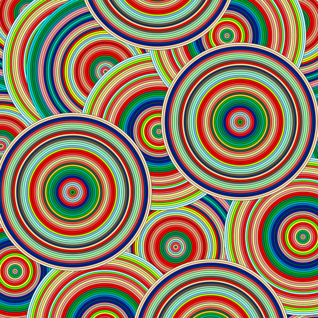 Vibrant Concentric Circle Wallpaper: Dynamic Abstract Background
