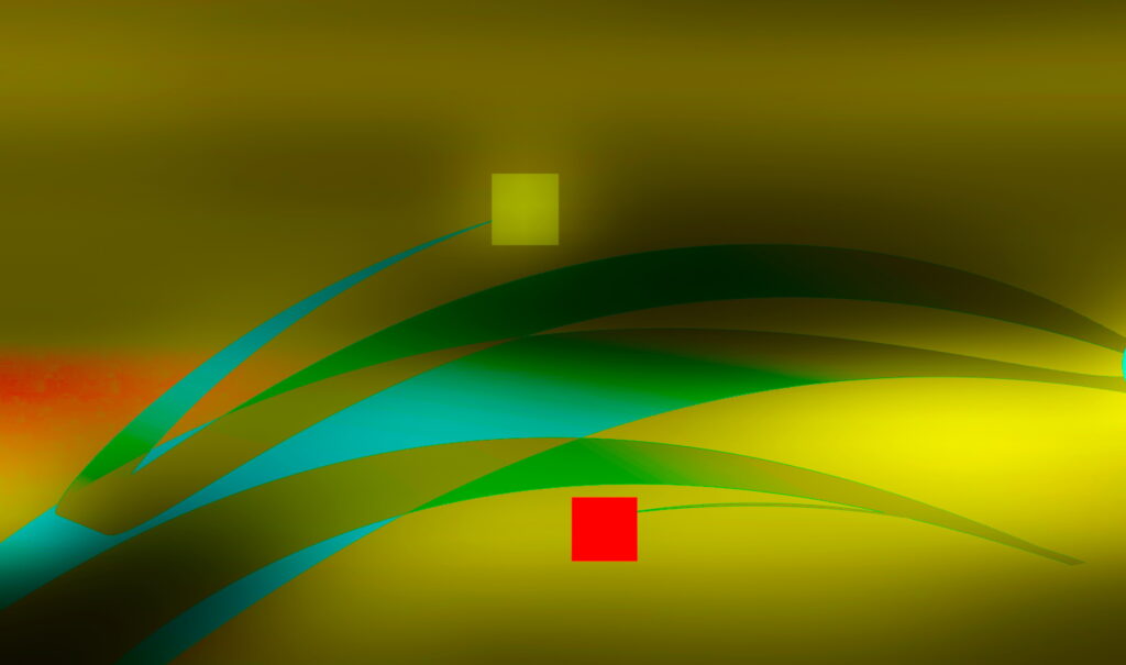 Vibrant Abstract Wallpaper: Dynamic Curves in Blue & Green