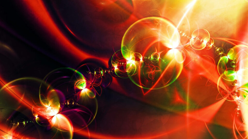 Vibrant Abstract Wallpaper with Dynamic Lens Flares and Colors