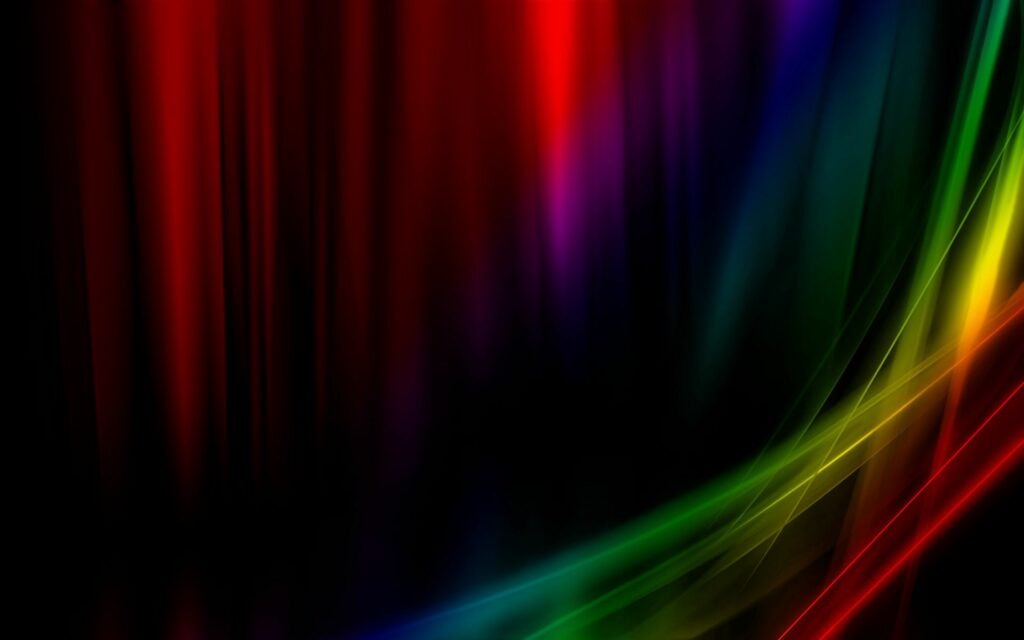 Vibrant Abstract Wallpaper: Colorful Fluid Lines on Dark Background