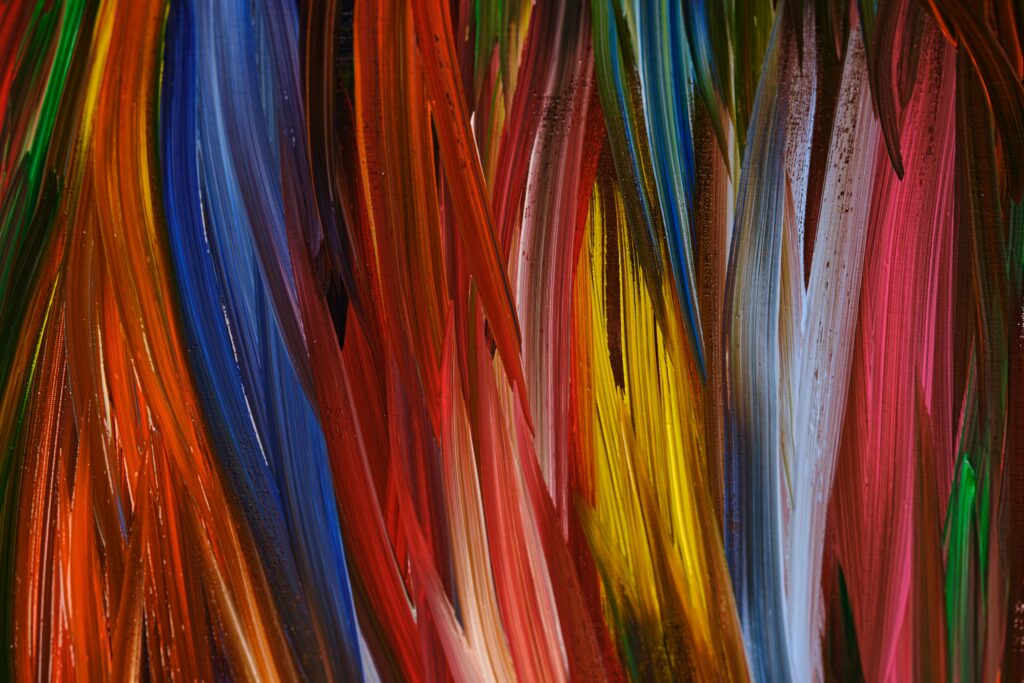 Vibrant Abstract Wallpaper with Colorful Paint Strokes and Textures