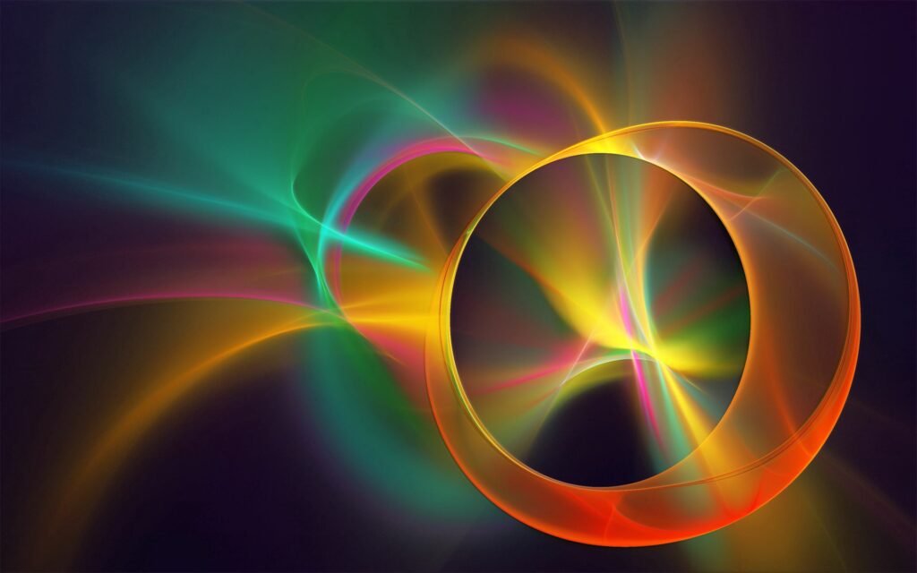 Vibrant Rainbow Abstract Wallpaper - Dynamic Curves & Swirls