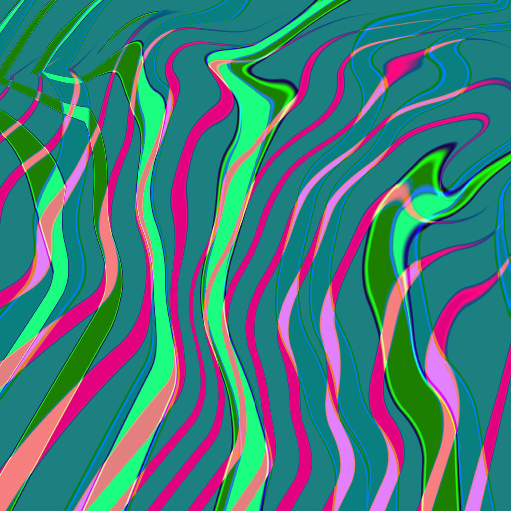 Mesmerizing Green & Pink Abstract Wallpaper for Modern Spaces