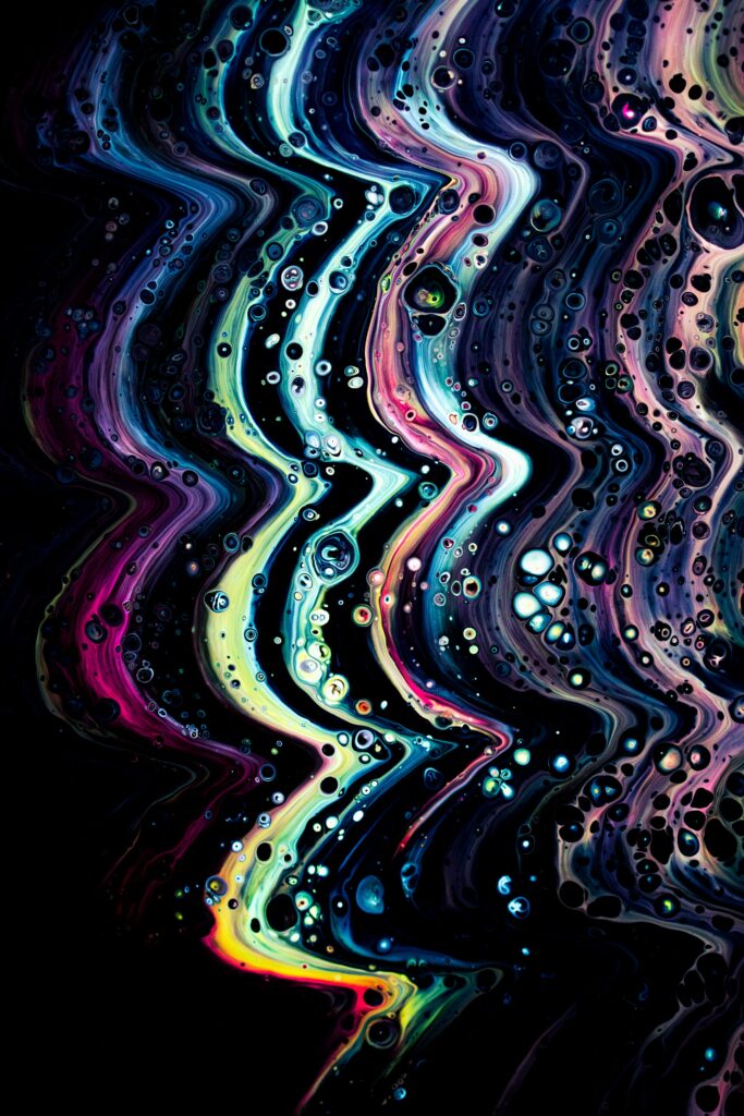 Vibrant Abstract Wallpaper: Flowing Paint & Colorful Waves Background